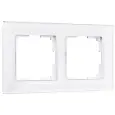 Рамка на 2 поста Werkel белый,стекло  WL01-Frame-02