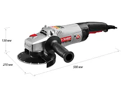 Углошлифовальная машина ЗУБР болгарка удлиненная рукоятка 150 мм 8500 об/мин ЗУБР УШМ-150-1400 М3
