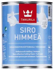 Краска для потолков TIKKURILA SIRO HIMMEA база A 0,9л глубоматовая 89102010110
