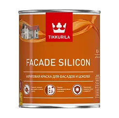 Краска акриловая TIKKURILA FACADE SILICON для фасадов, глубокоматовая база С 0.9л 700011477