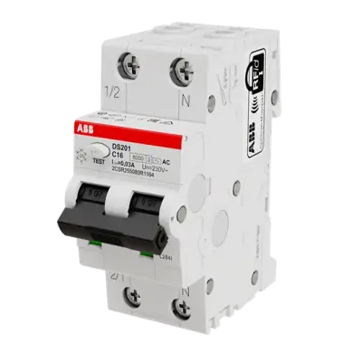 Автоматический выключатель дифф тока ABB DS201CR  C-16A 2P AC30 2CSR755080R1164