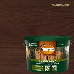 Пропитка декоративная для защиты древесины Pinotex Focus Aqua палисандр 0,75 л.