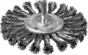 Щетка дисковая для дрели ЗУБР "ЭКСПЕРТ" жгутированная стальная проволока 0,5мм 100мм