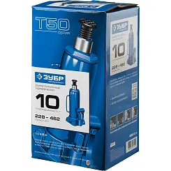 Домкрат гидравлический бутылочный ЗУБР 10т 228x467мм