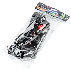 S-GCU2-3B BLACK Удлинитель серии Ultra, шнур 3м., 2 гнезда, 16A, с/з. Черный. TM Uniel